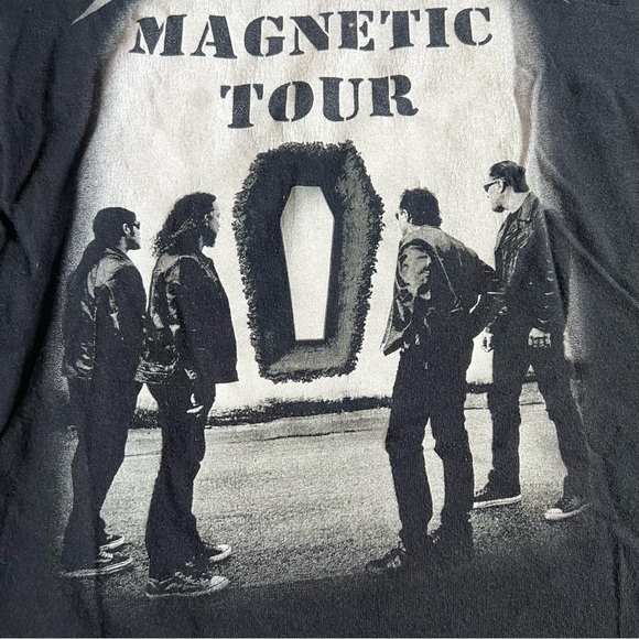 VTG Metallica Death Magnetic World Tour T Shirt Men’s Sz M Black Double Sided - Picture 10 of 10
